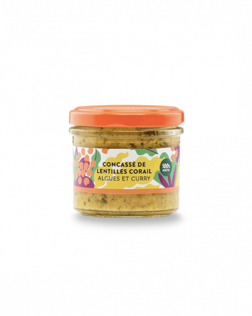 Concassé de Lentilles Corail / Algues et Curry - 105gr - La Belle-iloise