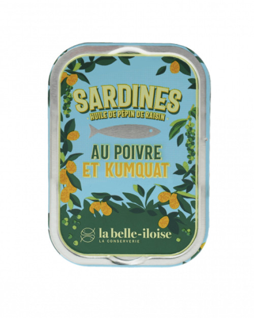 Sardines au poivre et Kumquat - 115gr - La Belle-iloise 