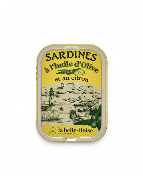Sardines à l'Huile d'olive et Citron - 115gr - La Belle-iloise